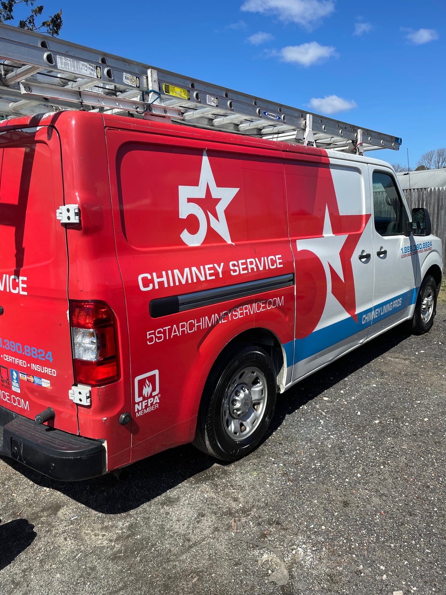 Professional chimney service technician