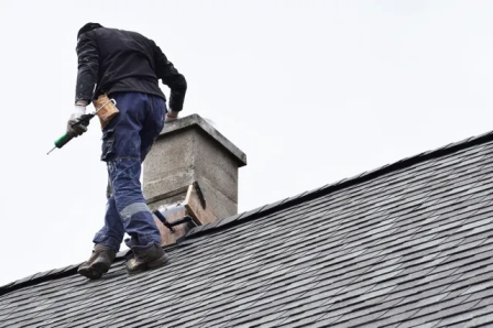 emergency chimney repair Pawtucket by 5 Star Chimney Service fixing damaged chimney