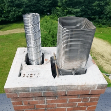 cracked chimney flue repair Providence by 5 Star Chimney Service repairing damaged chimney liner and flue safely